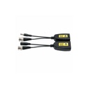 Par de video balun pasivo RJ45, para cámaras CCTV, video + voltaje, 8MP, marca ZKTeco