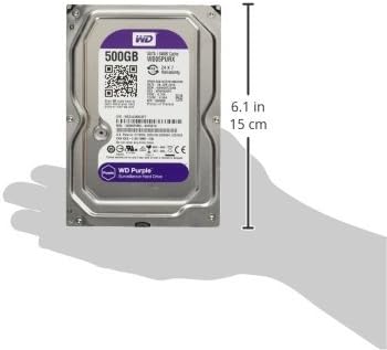 Unidad HDD SATA WD PURPLE de 500GB optimizada para videovigilancia,compatible con cualquier marca de DVRS y NVRS, unidad púrpura SATA  de 5400 RPM 6,0 Gbps,3,5,64 MB de caché, refurbished