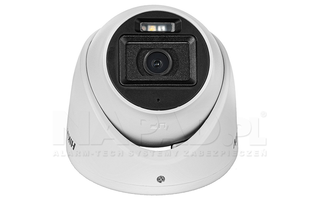 Cámara domo turbo, resolución 5 Mpx 3K, lente fijo, IR 30 mt, luz blanca 20 mt, IP67, 4 hibrido, microfono incorporado, carcasa metalica. Marca Hikvision