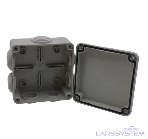 Caja plastica de registro 100x100x50mm, IP65 color ivory, marca Tibox