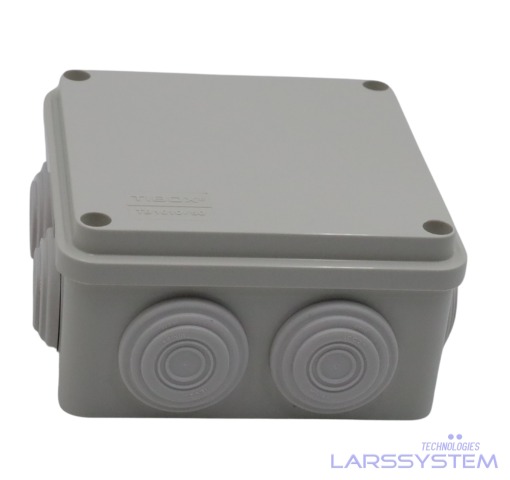 Caja plastica de registro 100x100x50mm, IP65 color ivory, marca Tibox