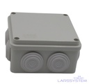 Caja plastica de registro 100x100x50mm, IP65 color ivory, marca Tibox