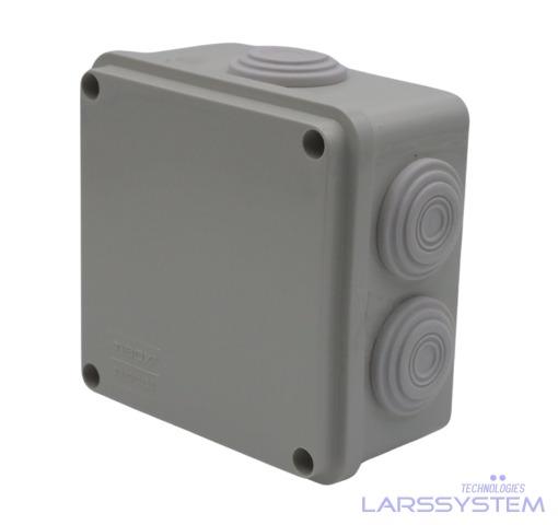Caja plastica de registro 100x100x50mm, IP65 color ivory, marca Tibox