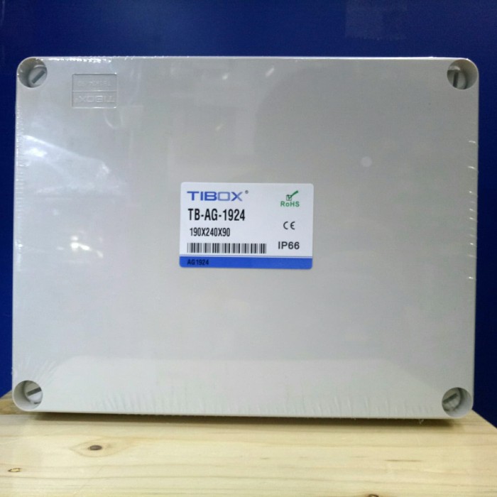 Caja Plastica de registro, de 240x190x90mm,IP65,color ivory, marca Tibox